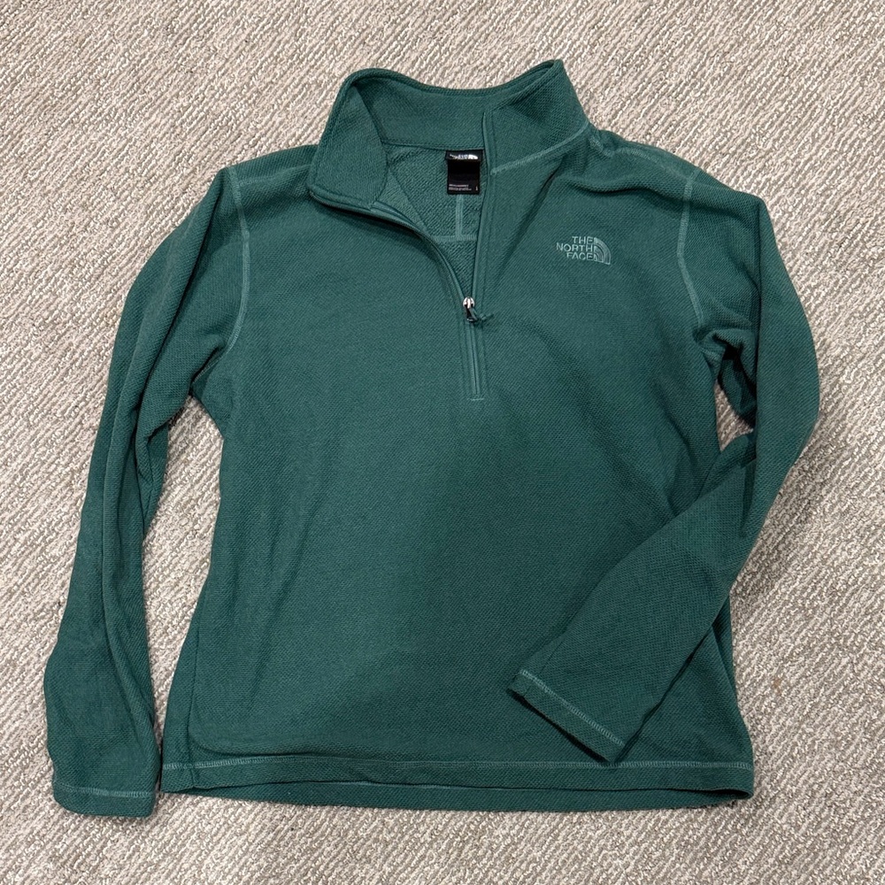 The North Face quarter zip green
